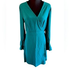 Emerald Green Wrap Dress
